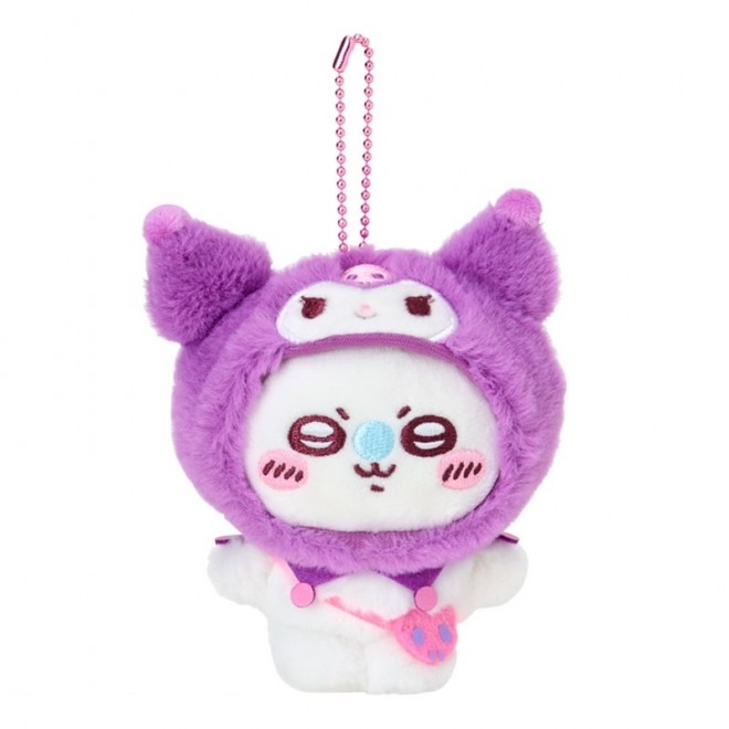 The Chiikawa × Sanrio Characters collaboration features mascots in fuzzy costume crossovers, with 21 new items releasing June 13 nationwide